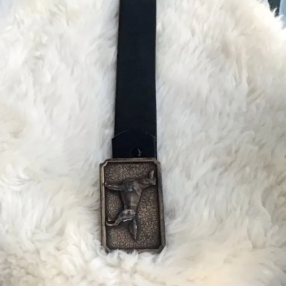 Bergamot Brass Works The Pointer Bronze Belt Buckle and Leather Belt Strap